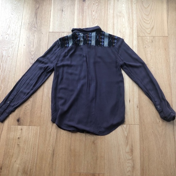 URBAN OUTFITTERS PURPLE EMBROIDERED SHIRT - S - Picture 4 of 9